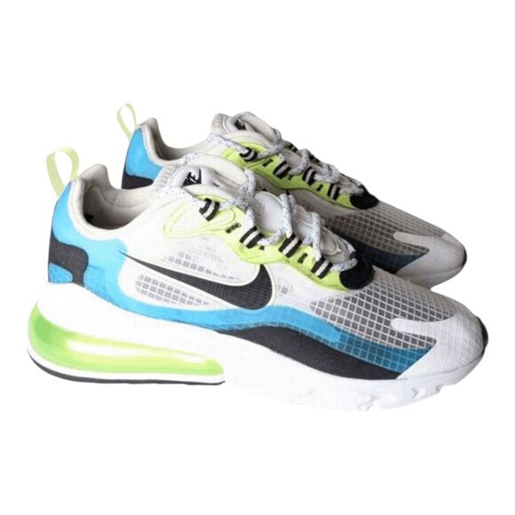 NIKE Air Max 270 React 'Oracle Aqua Ghost Green' Running Shoes Size 8 - Picture 2 of 9